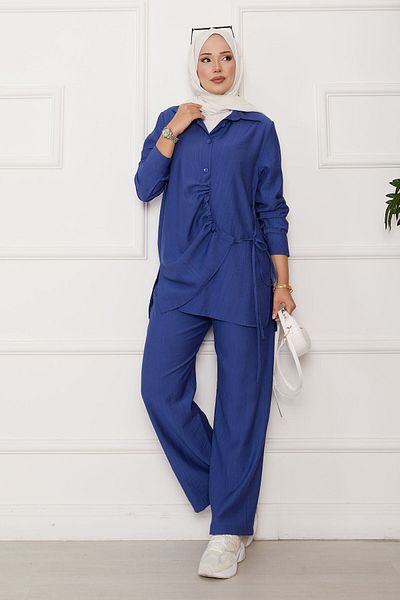 EBRUTESETTÜR Double Suit with Gathered Front and Side Ties