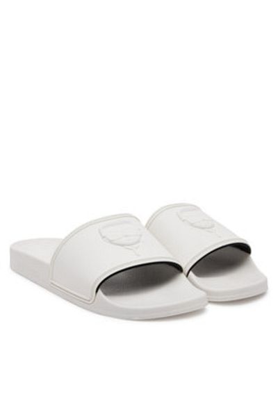 Karl Lagerfeld Men's Flip-flops white KARL LAGERFELD-KL70009A VT1 OFF WHITE RUBBER