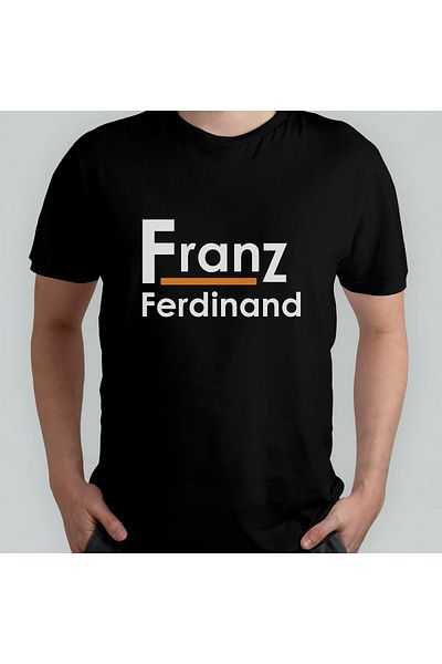 Pixxa Franz Ferdinand Unisex 100% Cotton Crew Neck T-Shirt Model 2