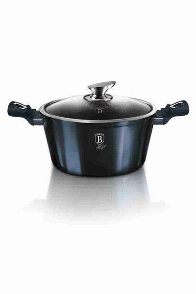 Berlinger Haus Marble-top casserole with lid 30 cm Metallic Line Aquamarine Edition