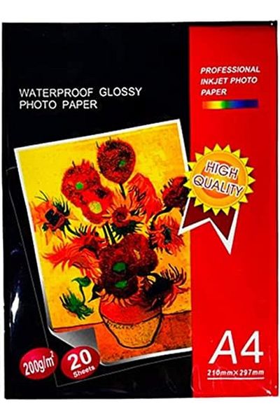 MARKQ A4 Photo Paper, 20 Sheets Waterproof Glossy For Photo Paper