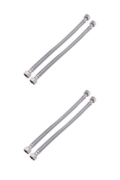 VIMIKA 60cm Stainless Steel Water Heater and Toilet Hose Rust-Proof - Set of 4 Hoses