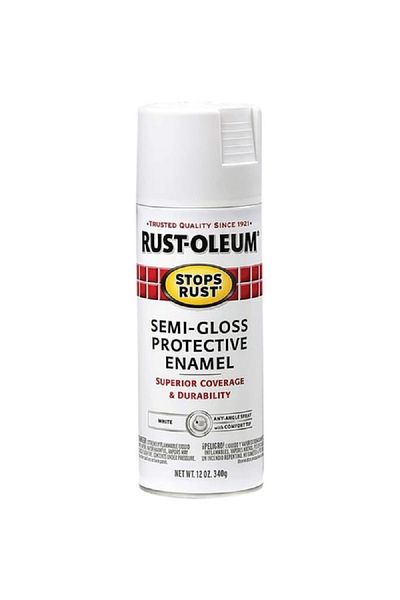 Rustoleum Stops Rust Semi-Gloss Protective Enamel Spray Paint White 12oz