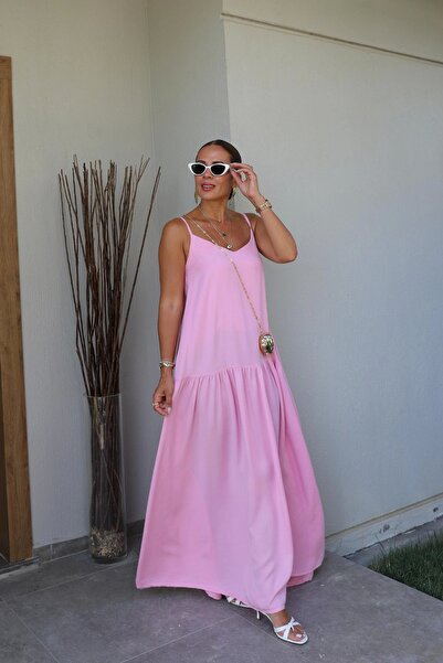 Purple by Banu PEMBE Salaş Askılı Elbise