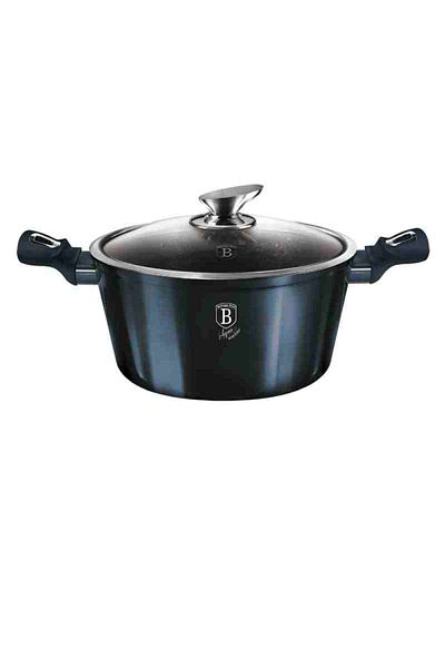 Berlinger Haus Marble-top casserole with lid 30 cm Metallic Line Aquamarine Edition