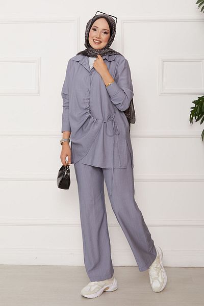 EBRUTESETTÜR Double Suit with Gathered Front and Side Ties
