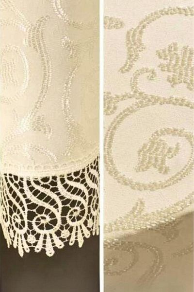 Karna Home Laced Kdk Round Tablecloth