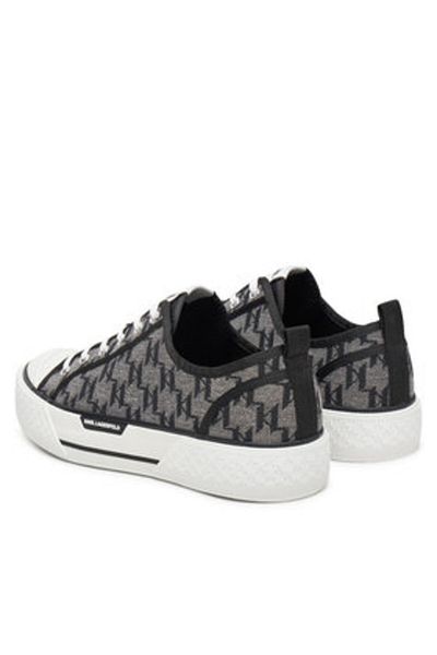 Karl Lagerfeld Men's Sneakers black KARL LAGERFELD-KL50425 805 BLACK JACQ TEXTILE W/GREY