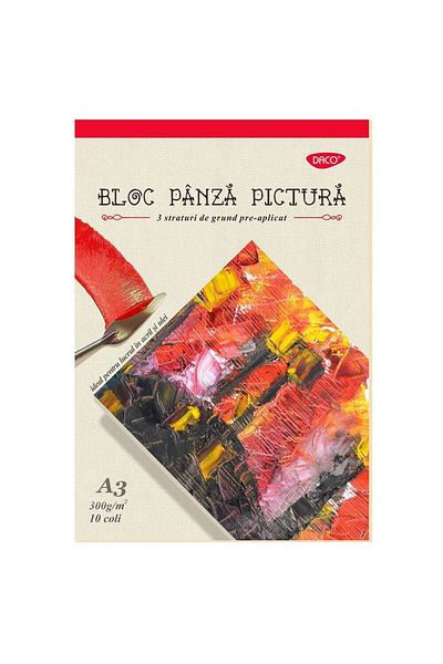 daço Daco Painting Canvas Block A3 Daco, 10 Tabs, 300 g/m², 10 Painting Canvases