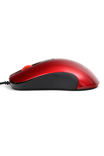 Omega USB mouse, Omega 45268 OM-520, with 1.2 m cable, 3 buttons, 1000 dpi, red with black