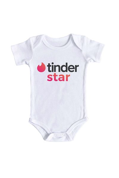 OEM Body bebe, tinder star, 12-18 luni, maneca scurta, bonisa creativ, alb, 100% bumbac