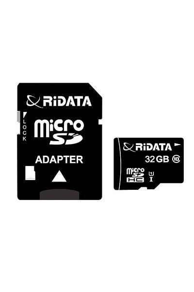 ridata 32GB microSDHC UHS-I U1 memory card, RiDATA Flash Memory, with SD adapter, class 10