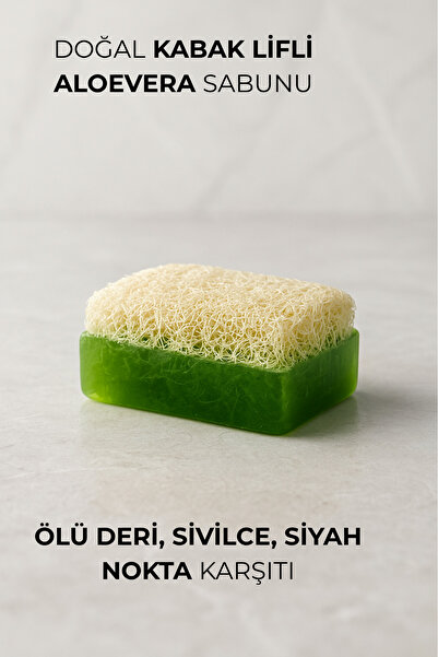 BEYZANA Doğal El Yapımı Kabak Lifli Aloevera Sabunu