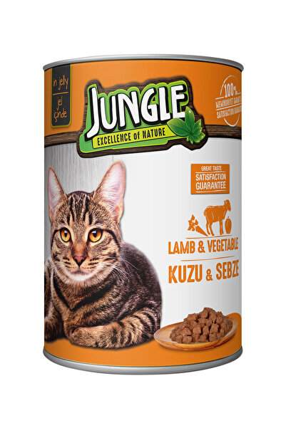 Jungle 400 GR KONSERVE KEDİ MAMASI KUZU ETLİ & SEBZELİ - 1 ADET