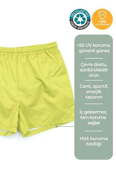 Ozmoz By Mukadder Özden Green Recycle Boy's Shorts Swimwear
