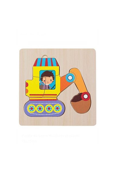 OEM Puzzle Incastru din Lemn Buldozer 5 Piese