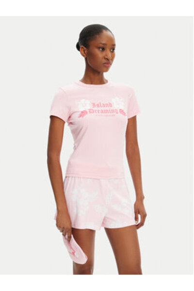 Juicy Couture Pijamale roz pentru femei JUICY COUTURE-JCLPJ125507 105 JUICY PINK