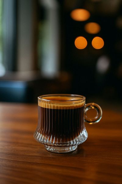 TrendDeco Set of 6 Glass Cups Origami Turkish Coffee Cup Set