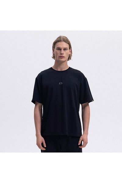Ellesse Em376-Bk Oversize Tee Men's T-Shirt - Black