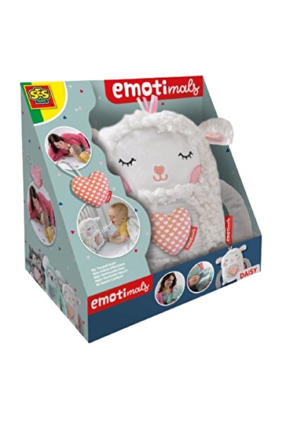 SES Creative Emotimals Plush Toy, Sheep Daisy, 23 x 25 cm, white and pink