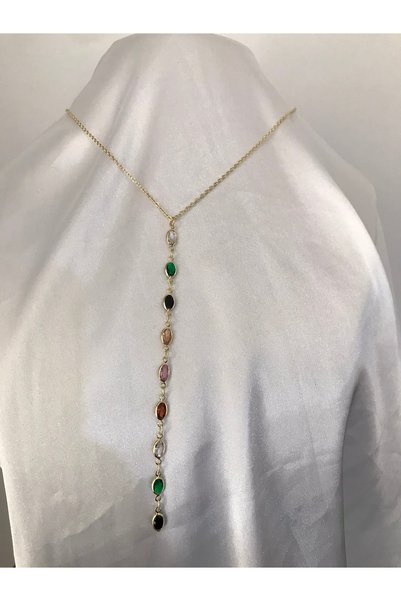 shop Y Model Colorful Stone Shiny (Decolate) Necklace