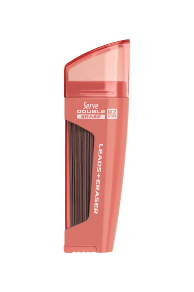 Serve ألوان ترابية مزدوجة المسح - مين وجهاز ممحاة - 07 ملم - مرجاني