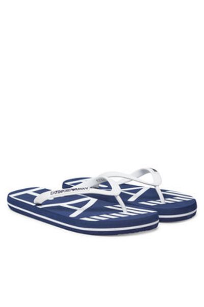 EA7 Emporio Armani Men's Flip-flops white EA7 EMPORIO ARMANI-XCQ004 XK196 U458 MEDIEVAL BLU+WHITE