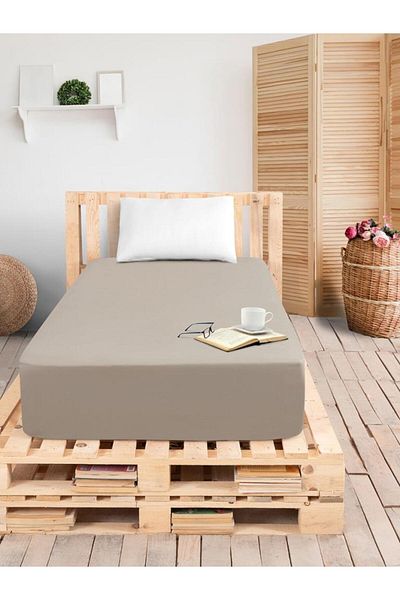 Karna Home Flat Elastic Single Percale Sheet