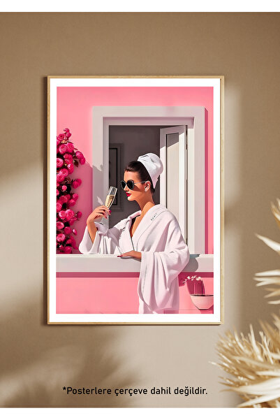 One Little Happiness COOL PINK Αφίσα Αισθητική Αφίσα Τοίχου , Αφίσα χωρίς πλα...