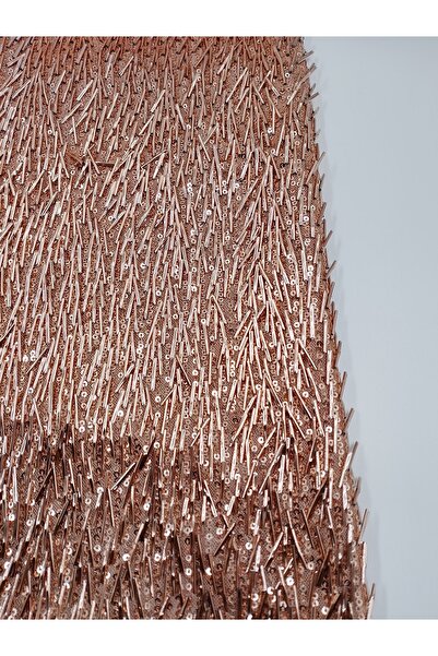 ünsal tekstil Boru Boncuklu Abiyelik Kumaş(1 Metre × 1.5 En)