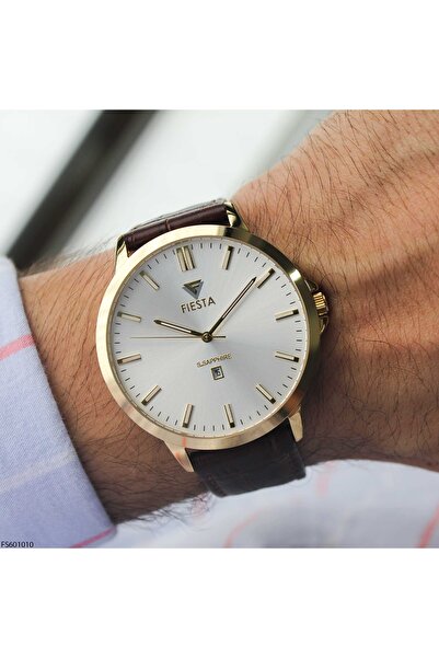 Fiesta Fs601010 Men's Wrist Watch with Leather Band