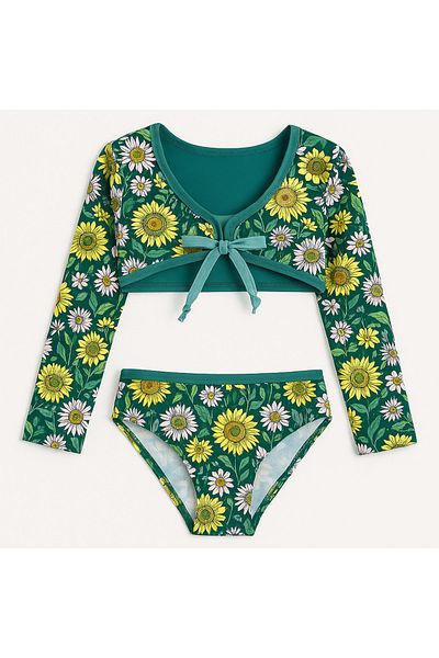 Yalçınoğlu Kids Children's Patterned Summer Swimsuit – Comfortable, Quick Dry, Stretchy Fabric - Ideal Design for Sea and Pool