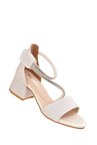 minibonito Sandale cu toc de 4 cm pentru fete Kum Glitter Daily Pantofi de seara