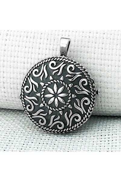 shop Yuvarlak Cevşen Muska Kabi 925 Ayar Gümüş Erkek Kolye Ucu