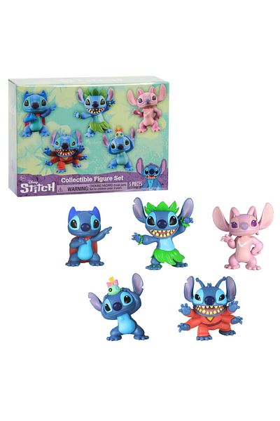 JustPlay Set of 5 Disney Stitch collectible figurines