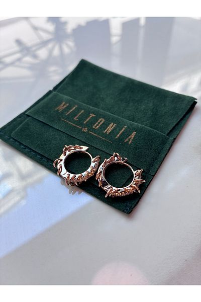 Miltonia Bronze Hoop Steel Earrings