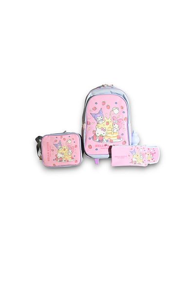 Hello Kitty 18"TROLLEYBAG, LUNCH BAG, PENCILCASE, WATER BOTTLE, LUNCH BOX