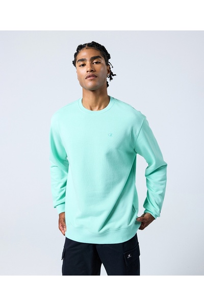 Champion Icons Crewneck Sweatshirt Yeşil Erkek Sweatshirt -219872-GS009