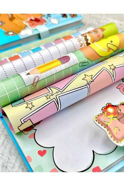ZeCo Collection Capybara Travel Time Special Design Notebook with Magnet