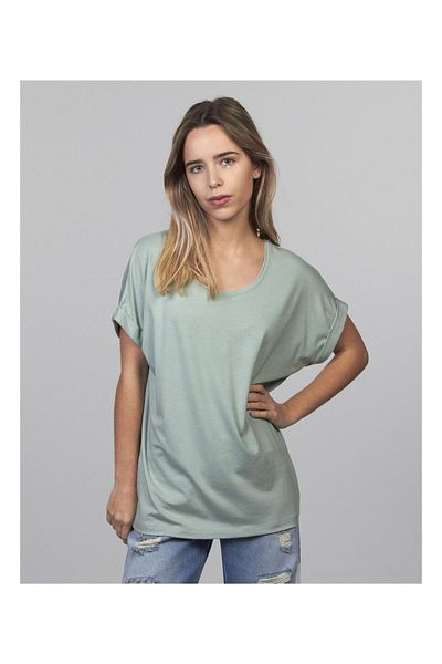 ONLY 15106662   Short Sleeve Tshirt with Shallow Collar Sleeve Fold
