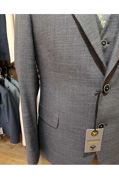 Ted Davıd Smoked Micro Patterned Vest Suit
