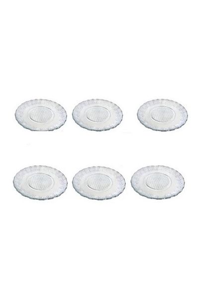 Gold Set 6 plates, glass, 18 cm, Gold Kig SK-7P