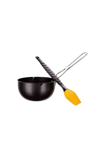 BANQUET Cratita cu maner, antiaderent si perie din silicon, 14 cm
