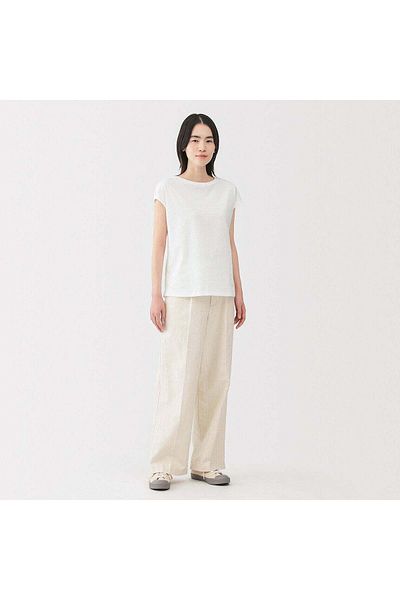 Muji قميص جيرسي بأكمام فرنسية