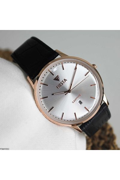 Fiesta Fs601053 Men's Wrist Watch with Leather Band