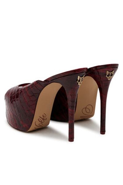 NAKED WOLFE Women's Flip-flops red NAKED WOLFE-FAB CROC PATENT LEATHER RED CROC PATENT LEATHER