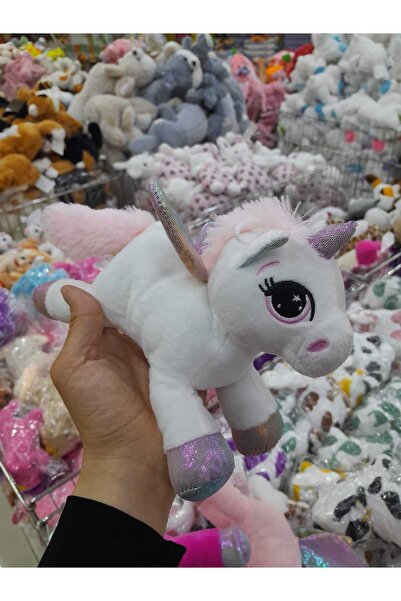 sfs elektrik unicorn 20 cm peluş kanatlı simli oyun arkadaşı uyku tatlı peluş oyuncak boynuzlu at kali at küçük
