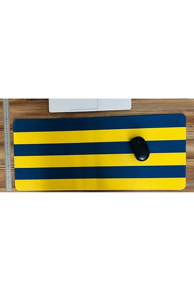 OneZero Fan Player Mousepad 30X70 Non-Slip Yellow Navy Blue
