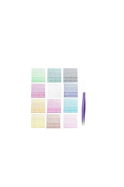 OEM Set 1200 strasuri pentru bijuterii, acril, multicolor