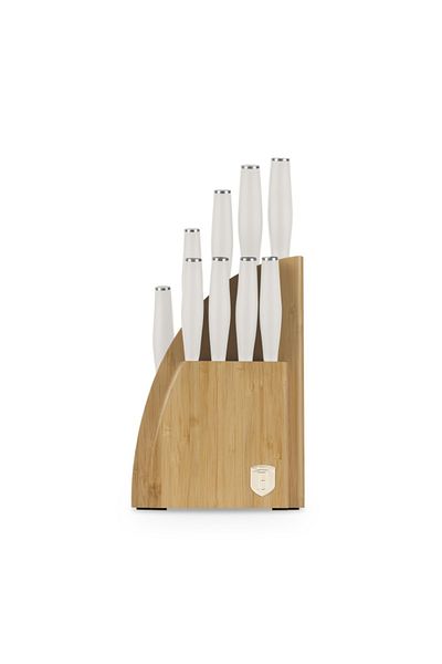 Berlinger Haus Sada nožů se stojanem BAMBOO 10 ks Sahara Collection